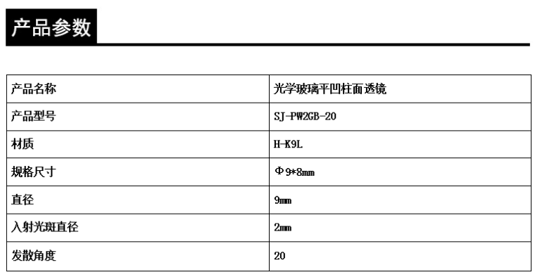 鲍威尔棱镜型号SJ-PW2GB-20光学玻璃棱镜(图3)